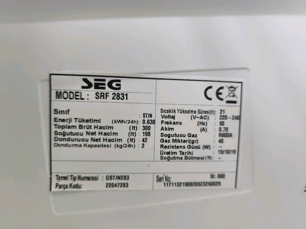 TEKNİK SERVİSTEN SEG ÇİFT KAPILI BUZDOLABI - 8