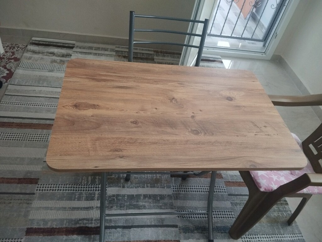 Sıfır Ahşap Desenli Yemek Masası - 4