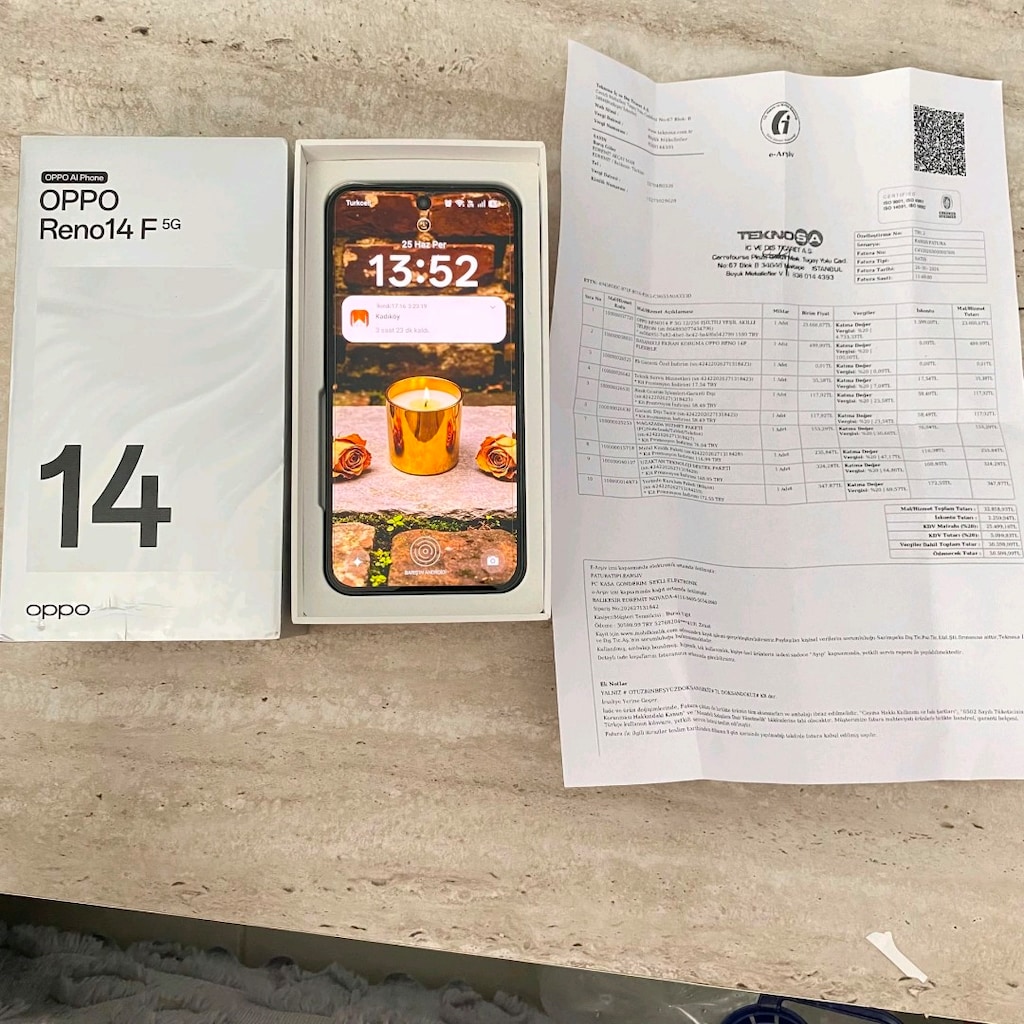 TEMİZ FATURALI ACİL SATILIK OPPO RENO 14 F 5G