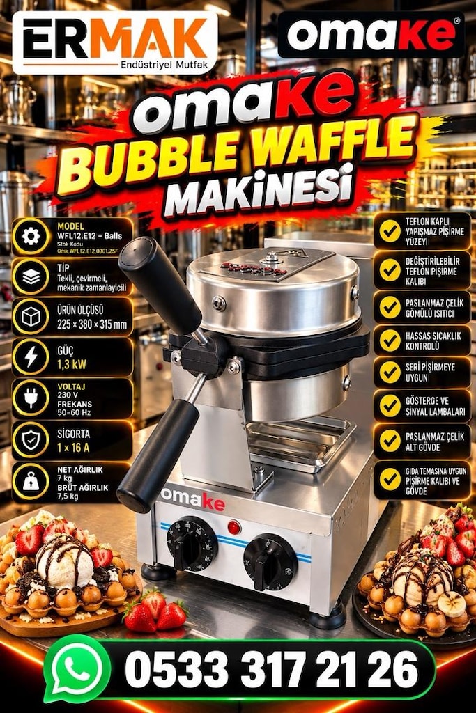 OMAKE BUBBLE WAFFLE MAKİNESİ – ŞOOK FİYAT! - 3