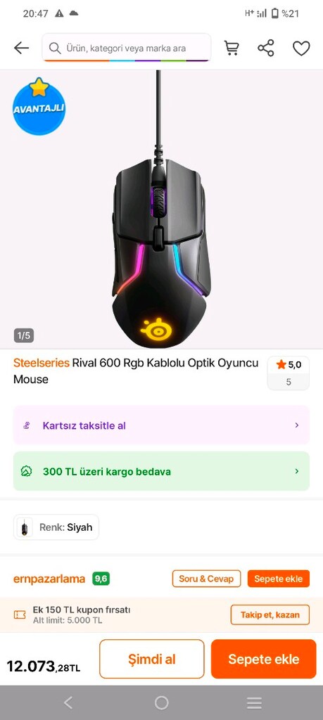 Steelseries Rival 600 Gaming Mause - 8