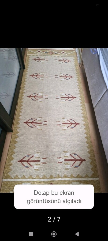 el dokuma kök boya 5 adet kilim - 2