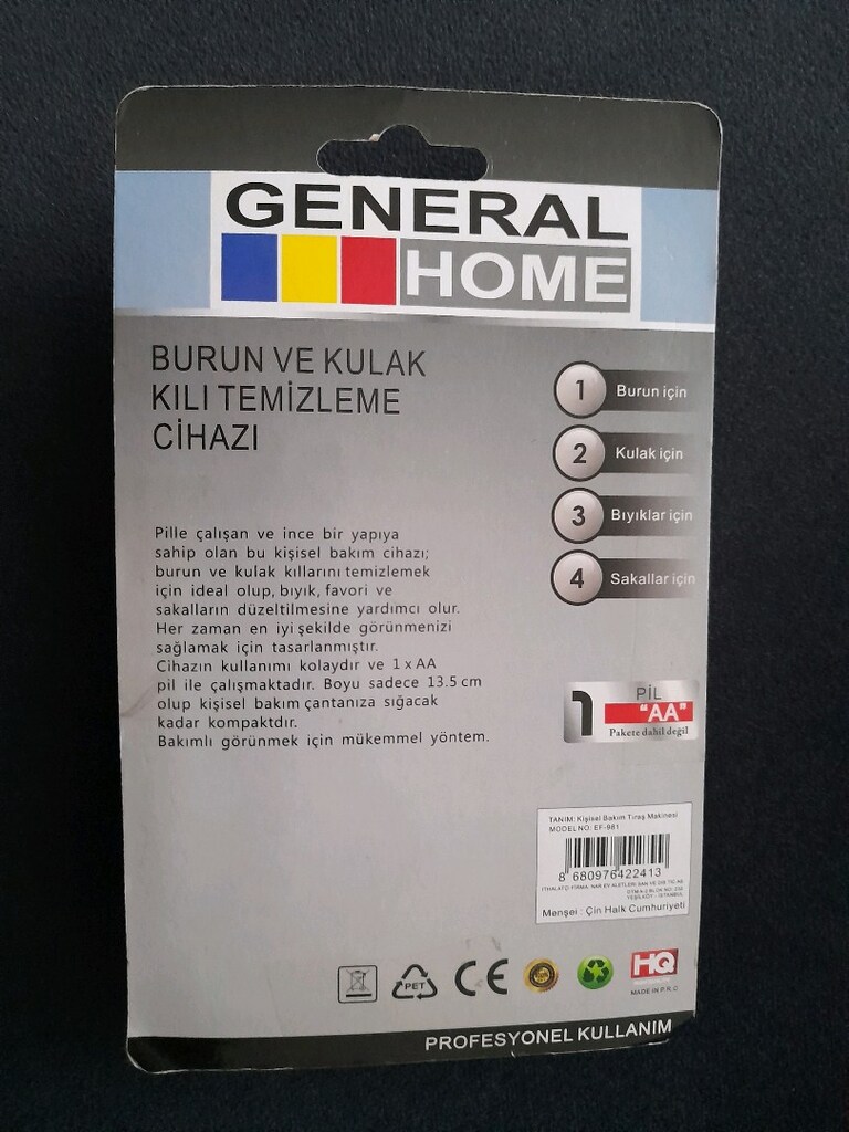 Kişel bakım burun,kulak kılı temizleme aleti seti.Sıfır üründür.Kutuda - 4