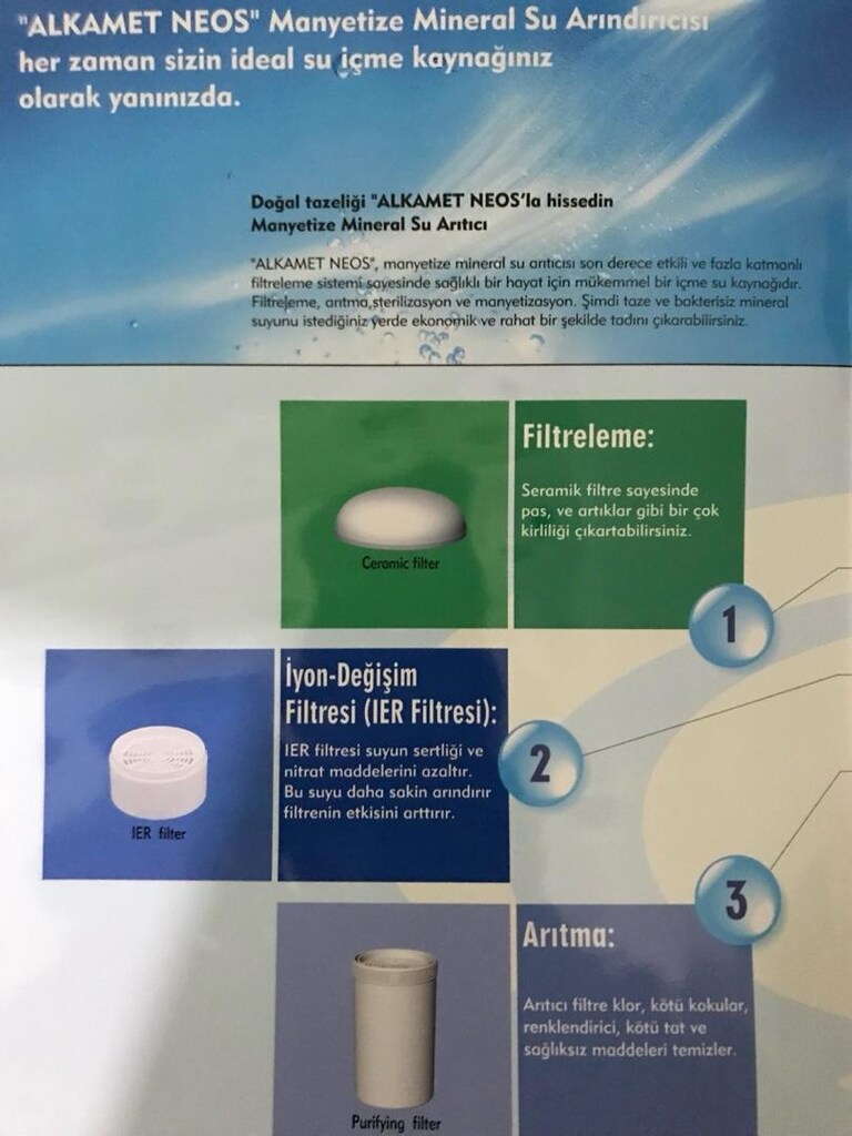 (sıfır) TAŞINABİLİR ALKALİ SU ARITMA SEBİLİ NEOS NUGA BEST&NUGABEST - 8