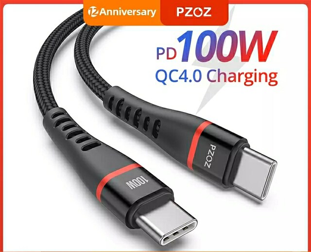PZOZ 100w 1mt type-c/type-c Hiz Sarj Kablosu
