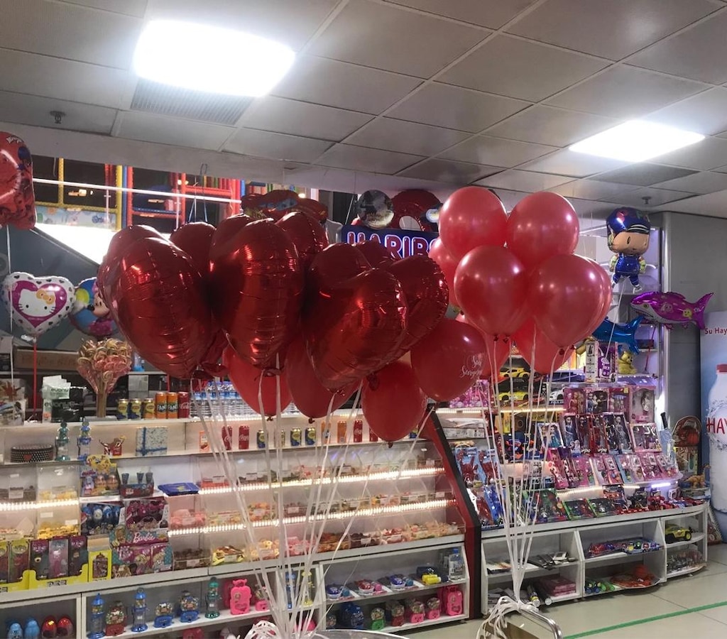 helyumlu Uçan kalp balon