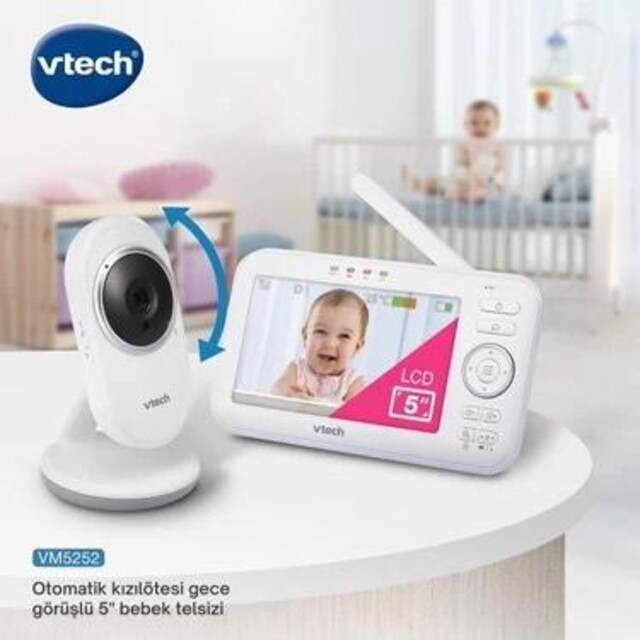 VTech BEBEK MÖNİTÖRÜ KAMERASI VM 5252 5 LCD GECE GÖRÜŞLÜ NİNNİ