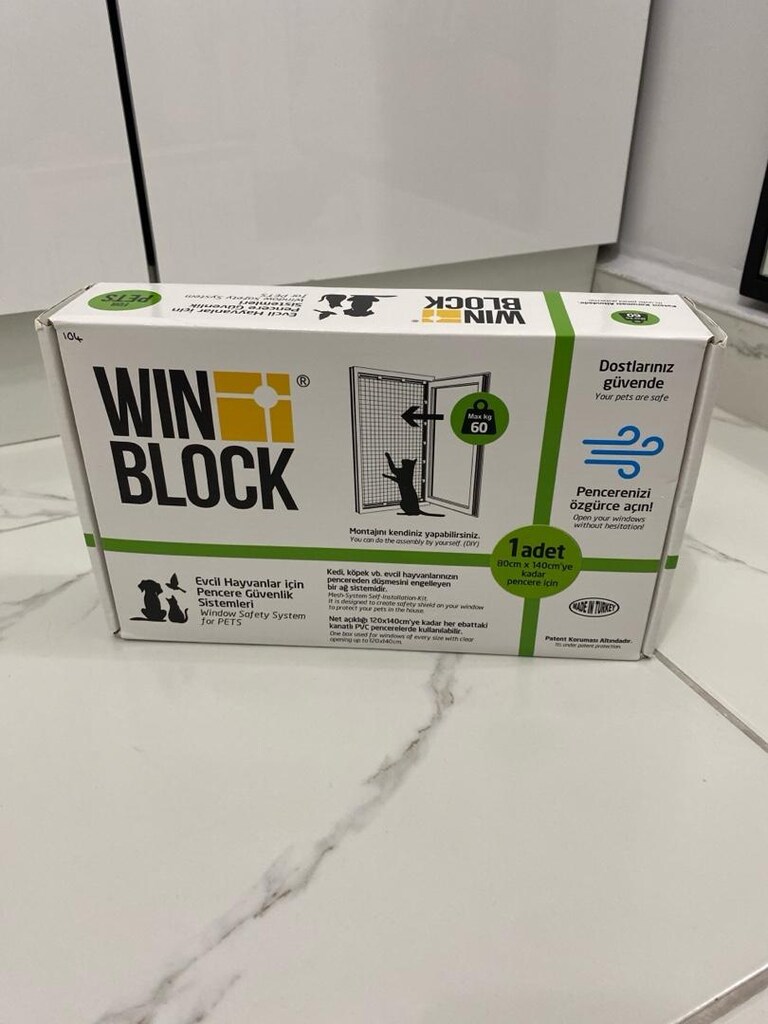 Winblock Pets – Kediler Için Pencere Güvenlik Ağı, Kedi Filesi Sistemi - 3