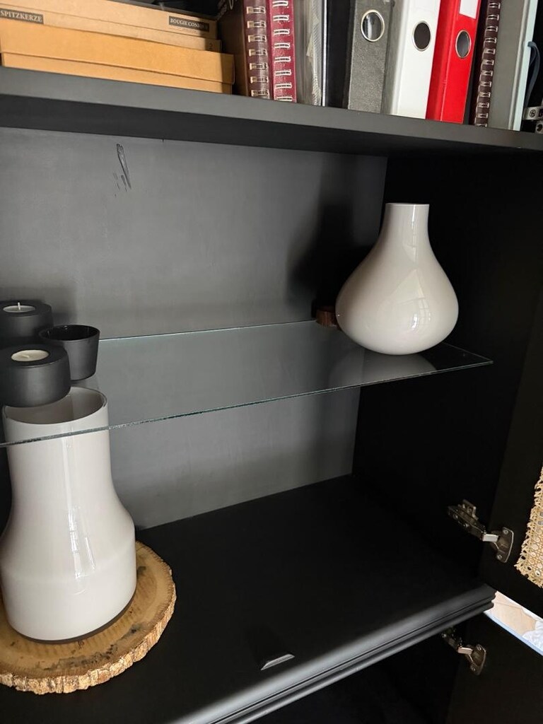 Siyah Hazeran Detaylı Tasarım Büfe / Dolap - 4