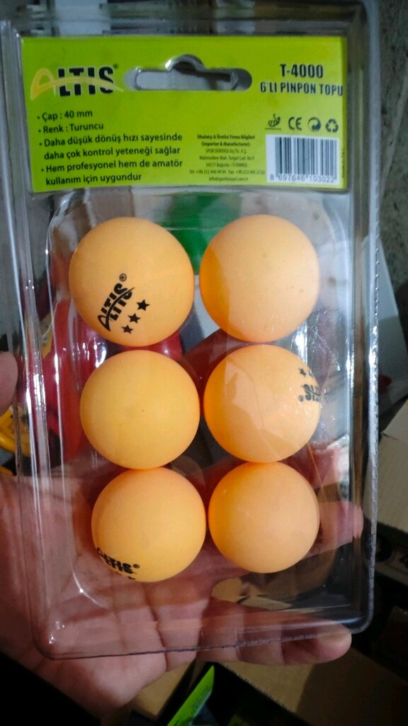 Altis 6 Lı Turuncu Pinpon Topu - 2