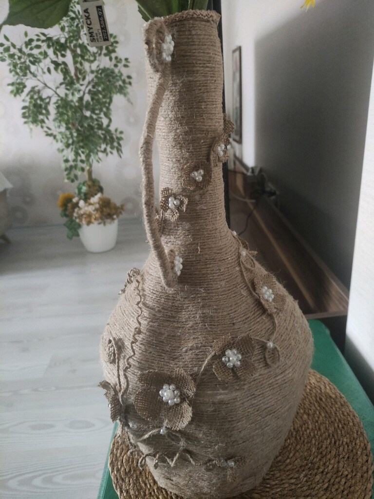 BOHEM TARZI EL YAPIMI ÖZEL TASARIM İBRİK MODEL VAZO - 4