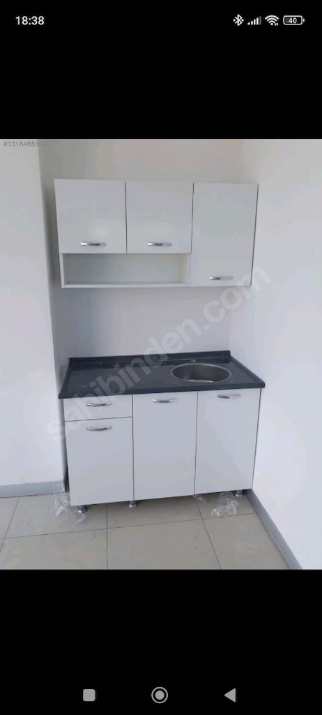 120 cm mutfak dolabı ve paslanmaz çelik evyeli tezgah - 4