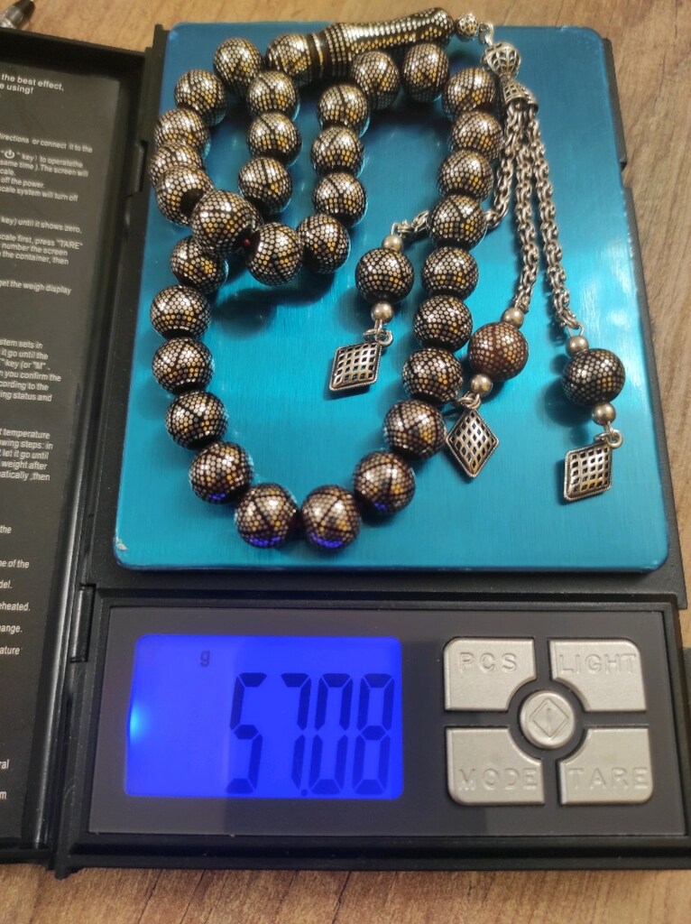 GÜMÜŞ İŞLEMELİ KUKA TESBİH - 5