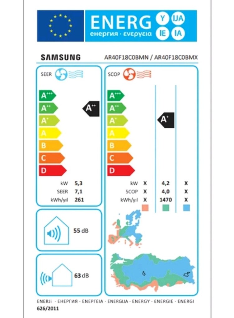 SAMSUNG AR40F18COAM 18.000 btu inverter klima sıfır - 6