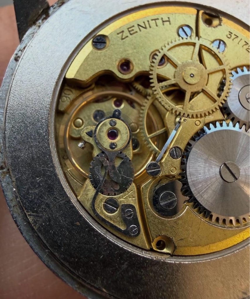 Vintage Zenith Kurmalı Calibre 106 -1947 Üretim - 4