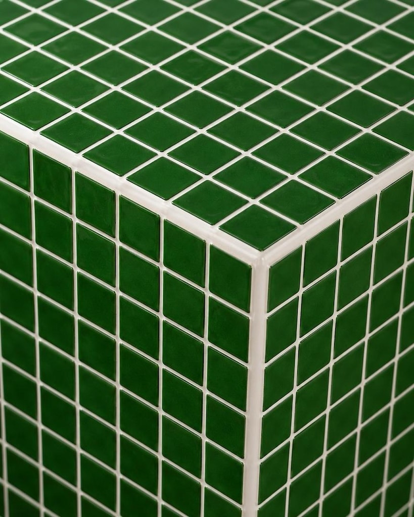 45×45 cm Özel Tasarım Seramik Mozaik Küp Sehpa - 4