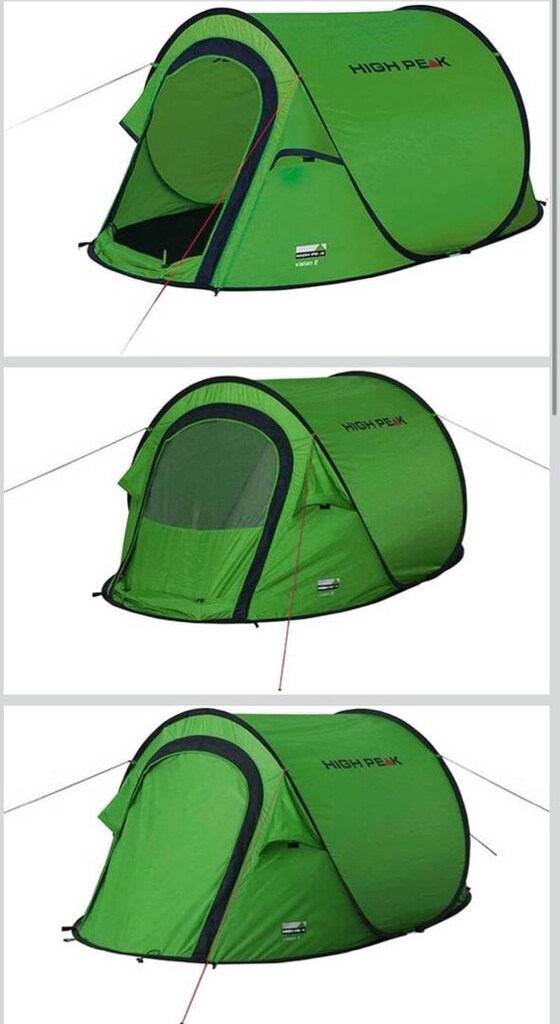 High Peak Vision 2 Kişilik At Kurulsun Otomaik Kamp Çadırı - 3