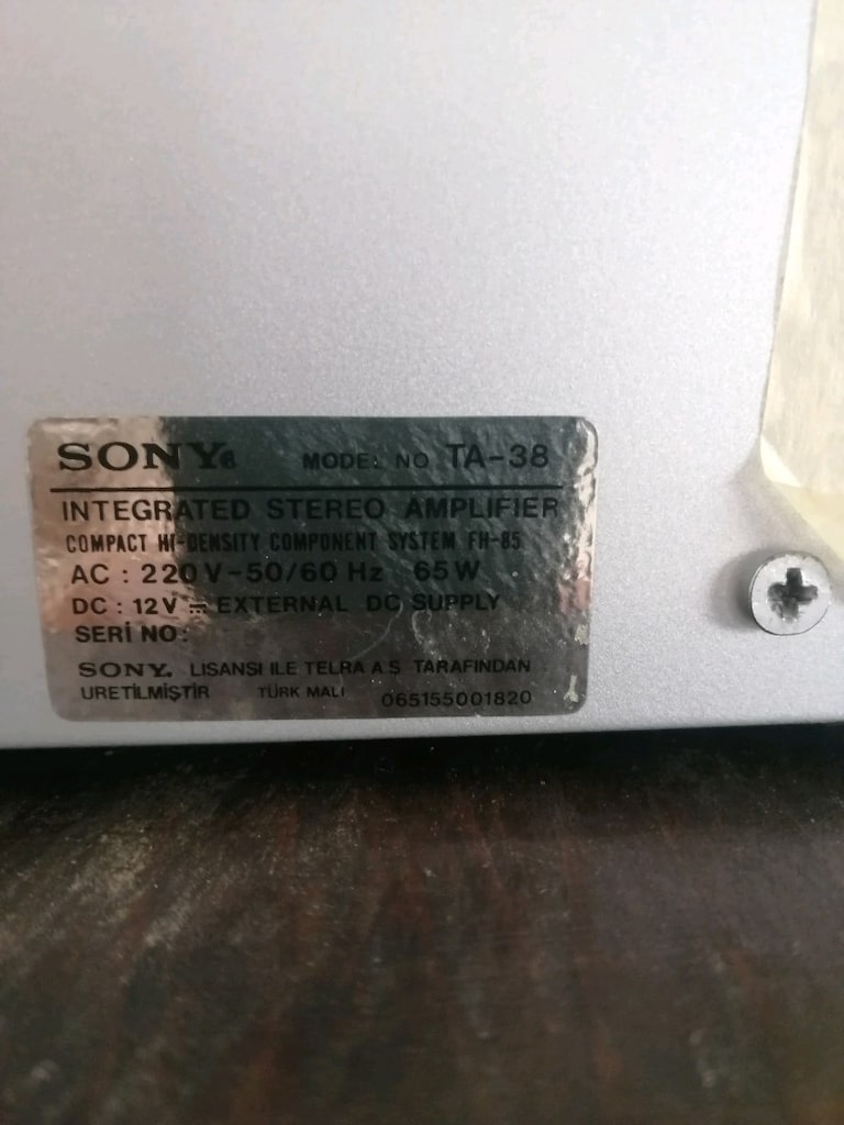 SONY ST/TA 38 Amfi & Radyo /Kozmetik Olarak Tertemiz - Sorunsuz - 8