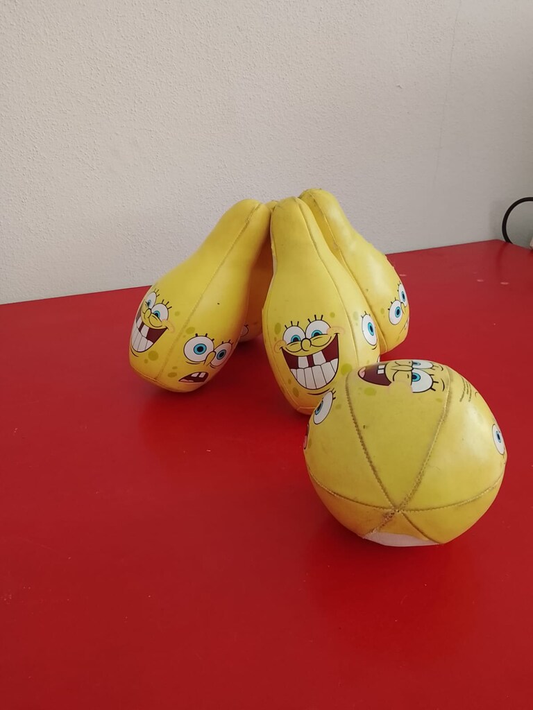 Sünger Bob Yumuşak Oyuncak Bowling Seti (4 Labut + 1 Top) - 3