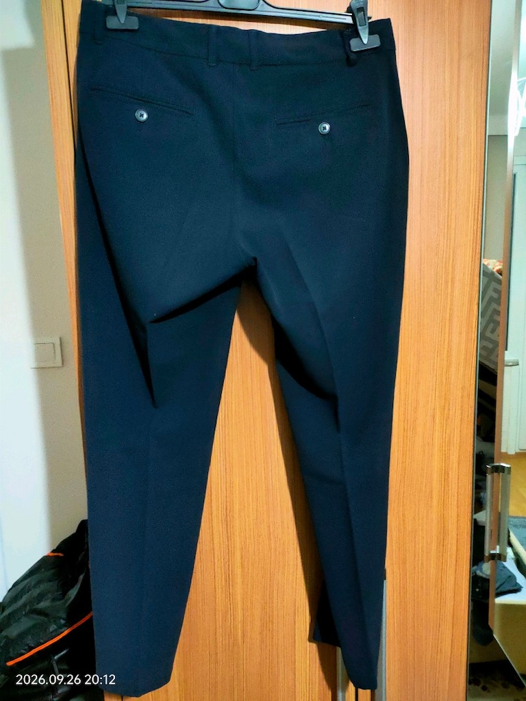 lacivert erkek kumaş pantalon - 2