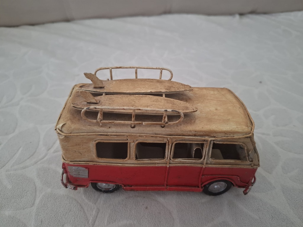 Dekoratif Metal Minibüs Vintage Vosvos TENEKE KARAVAN - 7