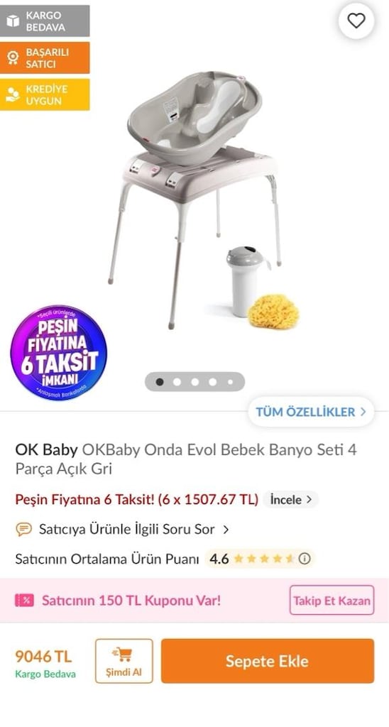 okbaby ayaklı küvet - 6