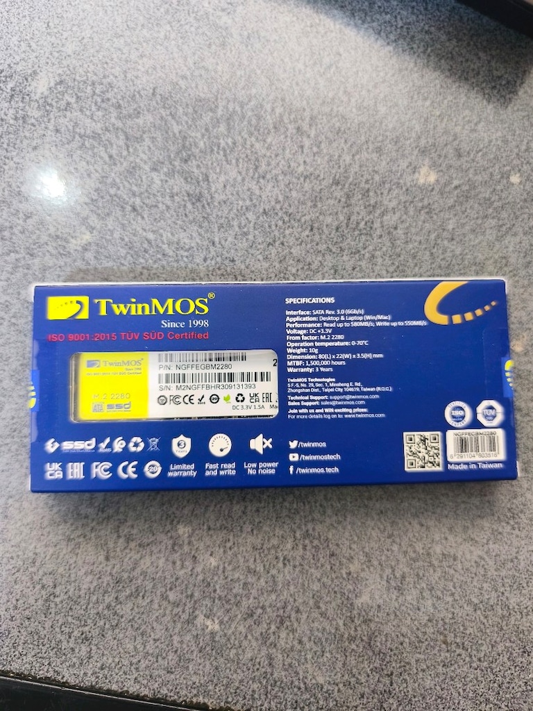 twinmos 256 GB M2 sata SSD sıfır ürün garantili - 2