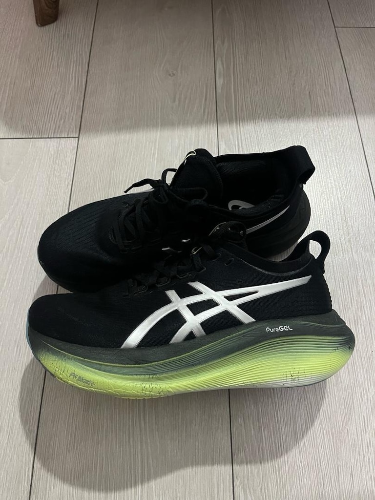 Asics Gel Nimbus 27 luxe 42 numara Erkek Siyah yeşil ayakkabı - 3