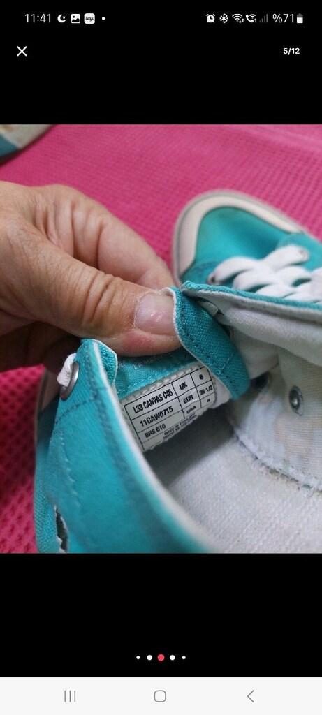 Lacoste spor ayakkabı. Converse tipi ayakkabı. 39 numara. - 5