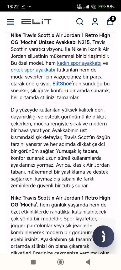 Nike Air Jordan retro 1 Ayakkabı - 10
