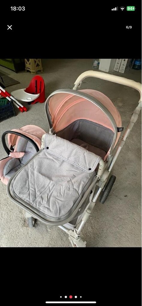 babyplus pembe bebek arabası - 3