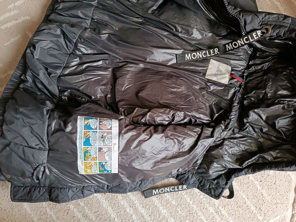 Moncler Serittes Siyah Kapüşonlu Puffer Mont - 7