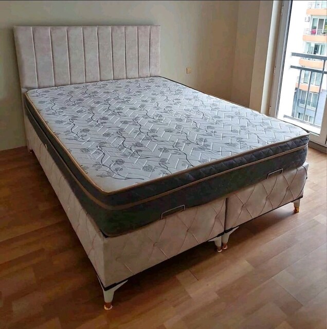 150*200 ÇİFT KİŞİLİK BAZA BAŞLIK FULL ORTOPEDİK YATAK İLE KAPIDA ÖDEME