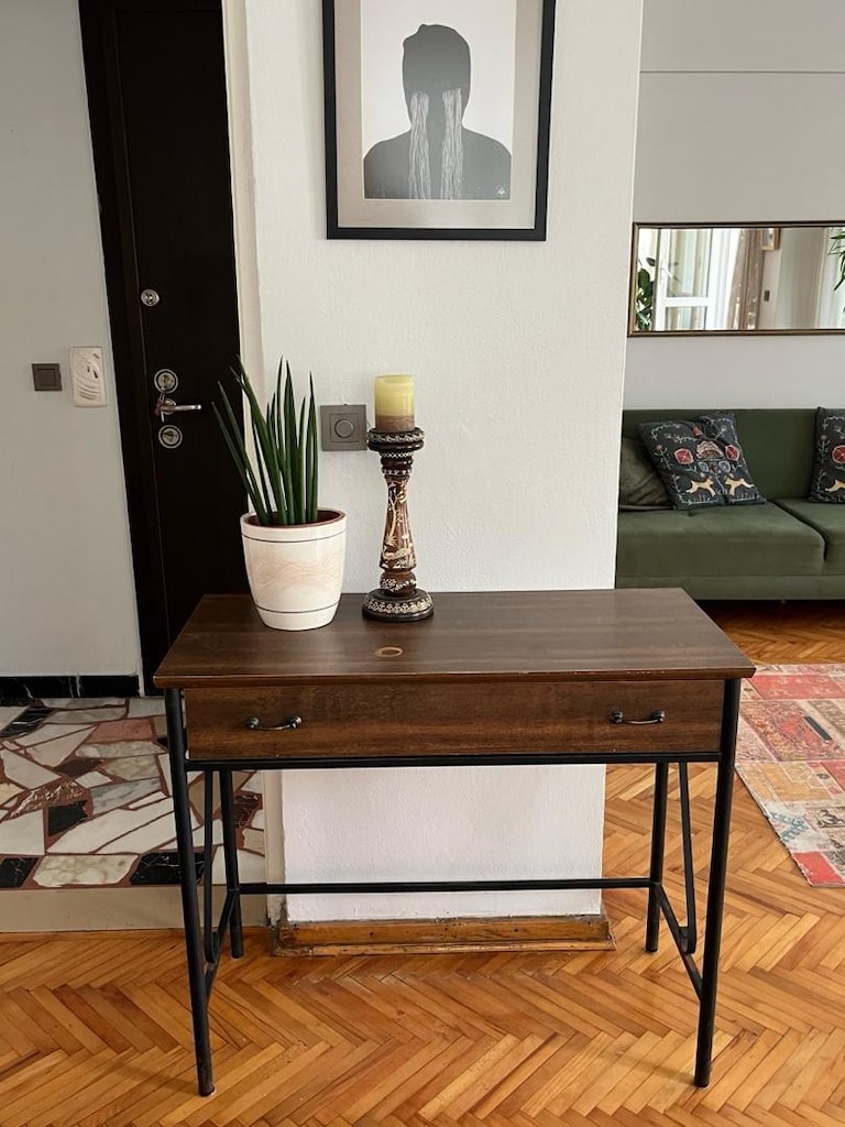 Modern Ahşap & Metal Konsol / Dresuar – Çekmeceli, Çok Temiz - 6