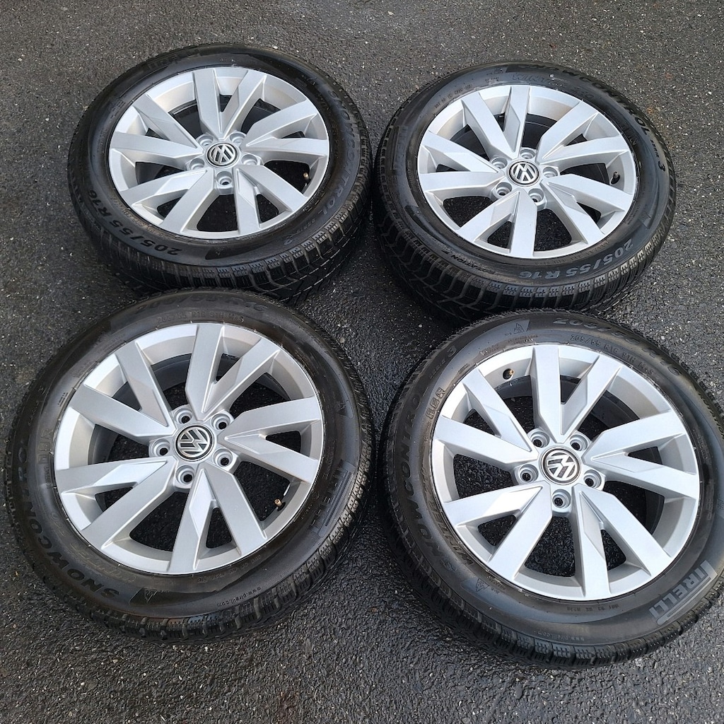 205 55 16 ORJİNAL PASSAT JANT LASTİK TAKIMI PASSAT JETTA CADDY GOLF - 5