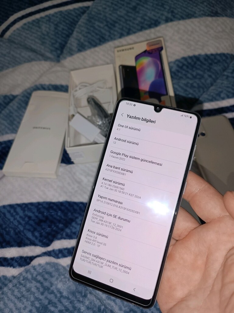 Samsung a31 128gb hafıza 4gb ram yurtiçi cihazı ciftsimli orjinal - 6