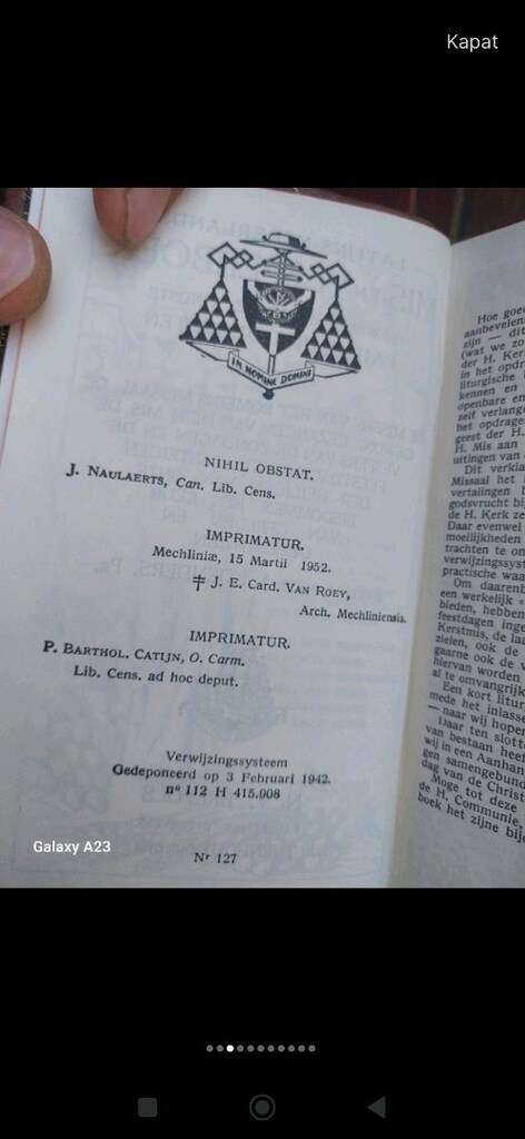 1952 Belçika başımı antika deri cilt misal kitabı - 3