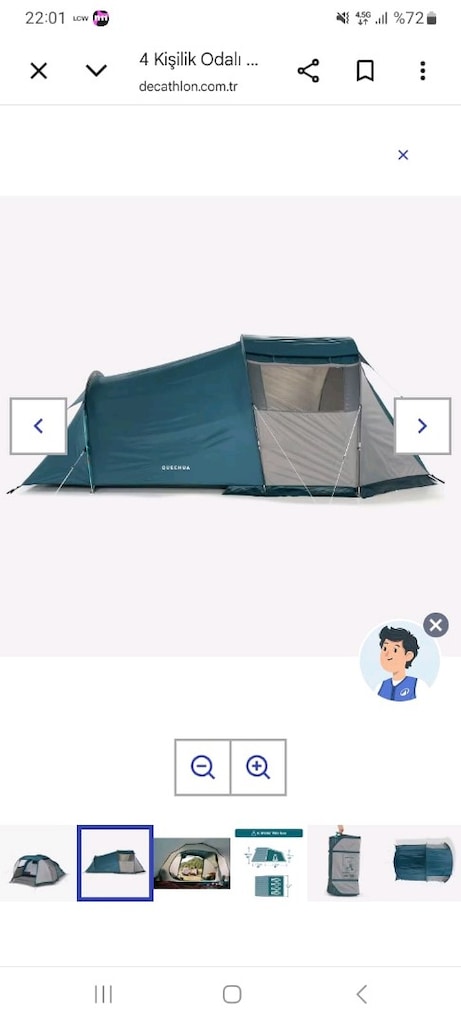 4 KISILIK DECATHLON QUECHUA KAMP CADIRI - 4