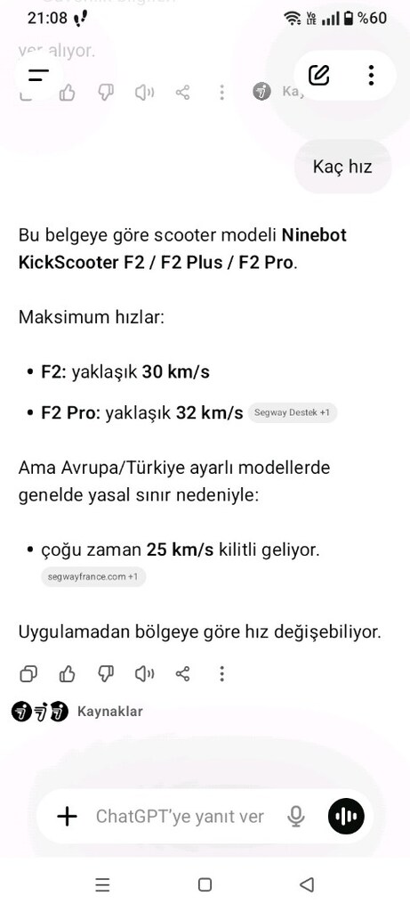segway ninebot kickScooter F2 plus Elektrikli Scooter - 11