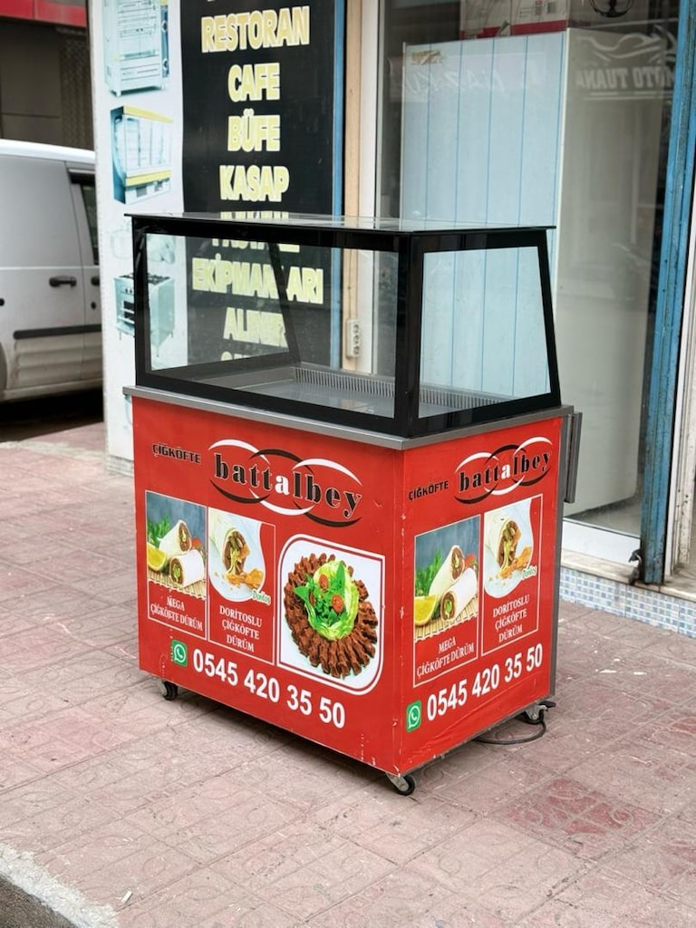 çiğ köfte dolabı çiğ köfte tezgahı çiğ köfte meze dolabı - 4