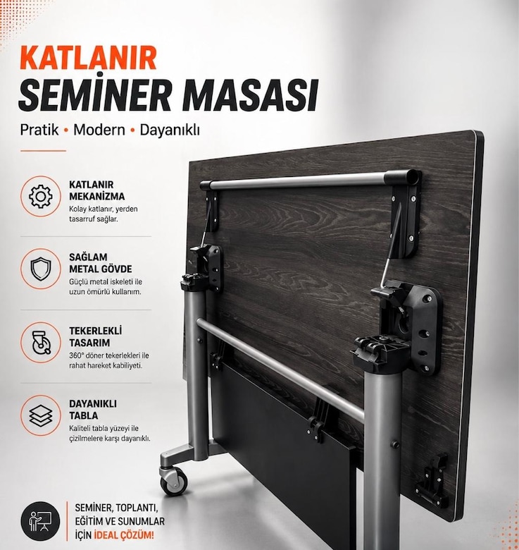 katlanır seminer masası - 3