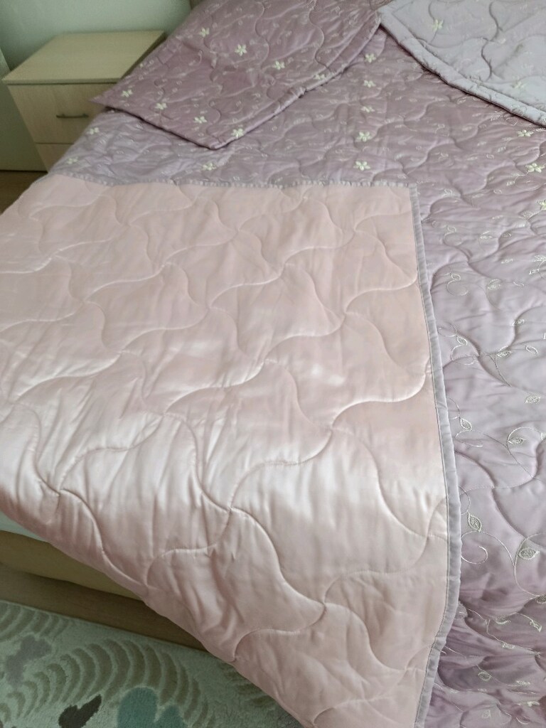 yeni çantasında yatak örtüsü saten büyük boy iki renk kulanlır - 8
