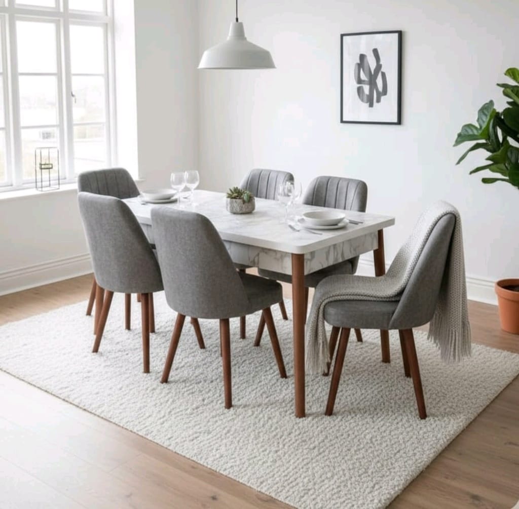 yemek masası takımı, 6 kişilik yemek masası - 6