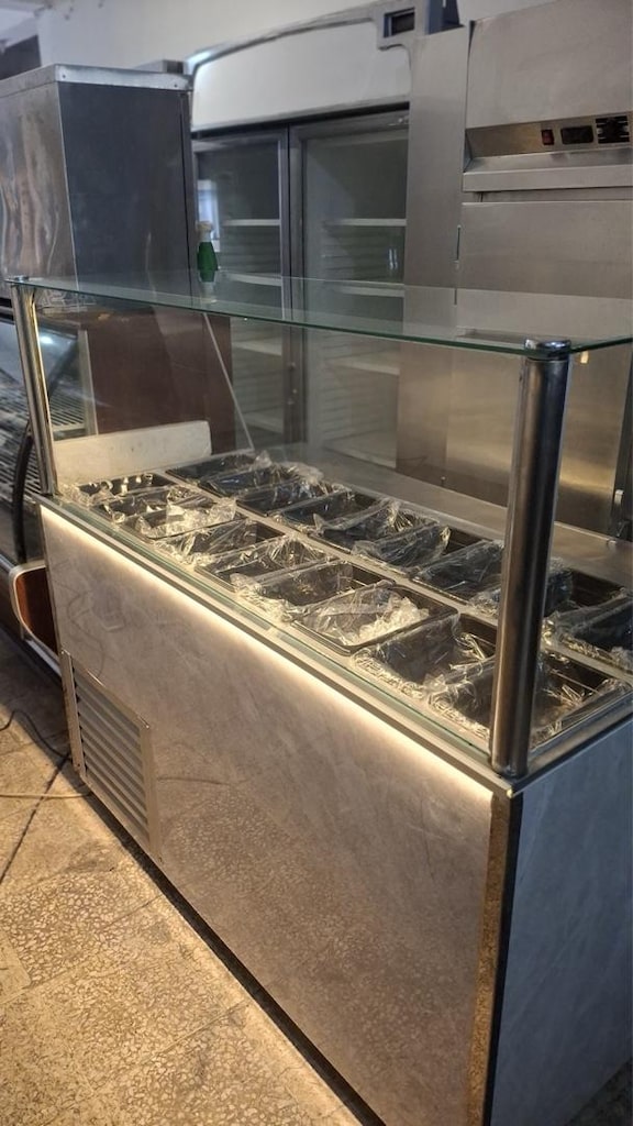 150x70 cm kahvaltı waffle meze dolabı soğuk teşhir hazırlık tezgahı - 3
