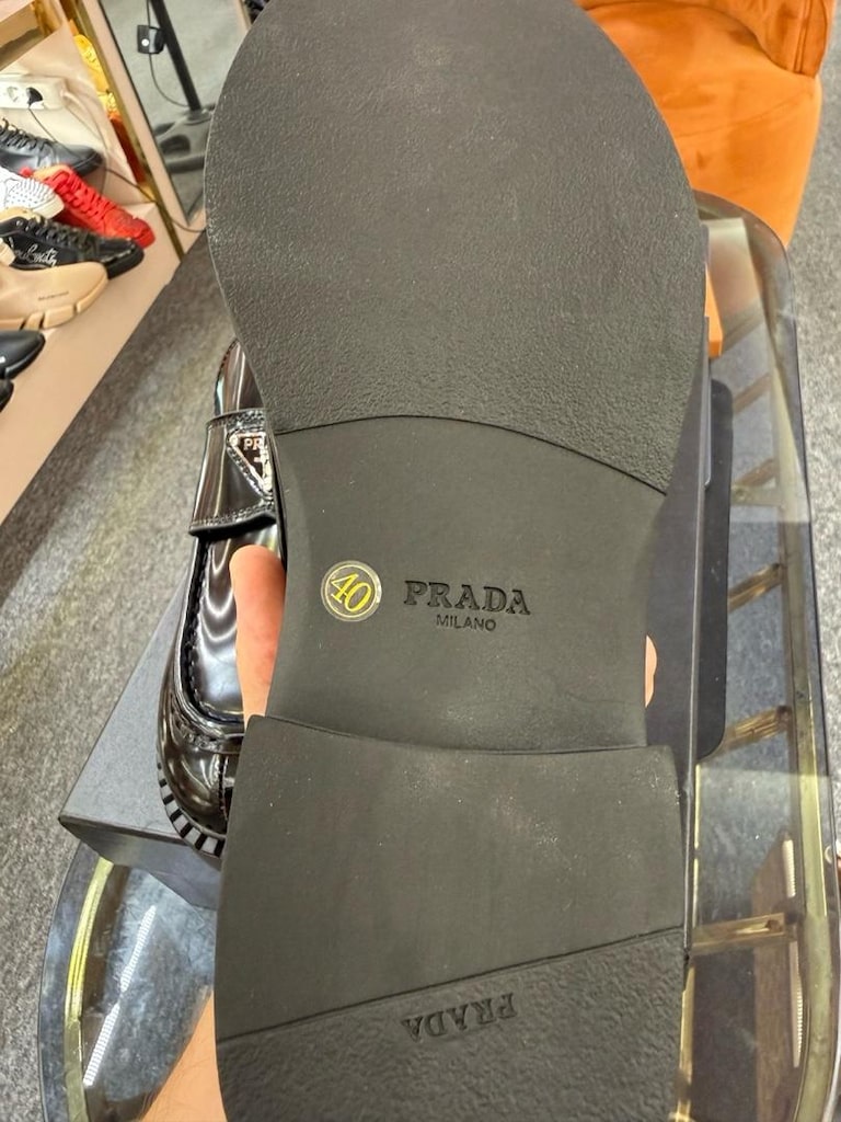 Prada Trianga Siyah Deri Loafer Ayakkabı - 4