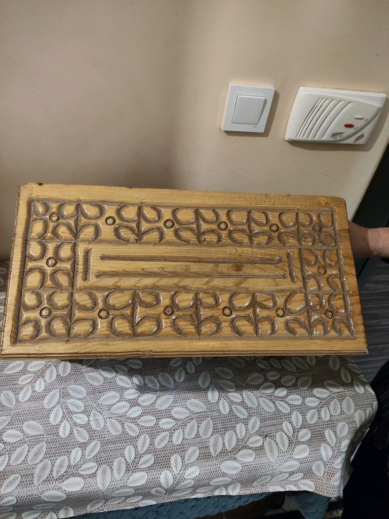 AHŞAP EL OYMALI TÜLBENT,YAZMA SANDIĞI - 6