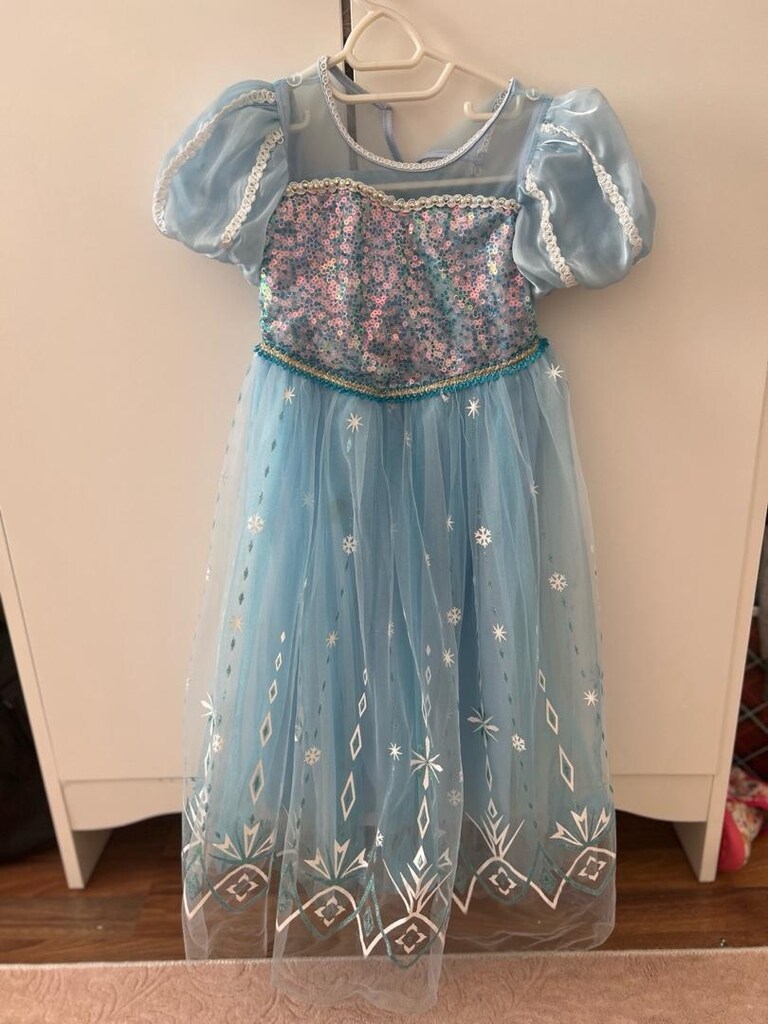 Elsa frozen temalı kız çocuk elbisesi 4/5 yaş - 2