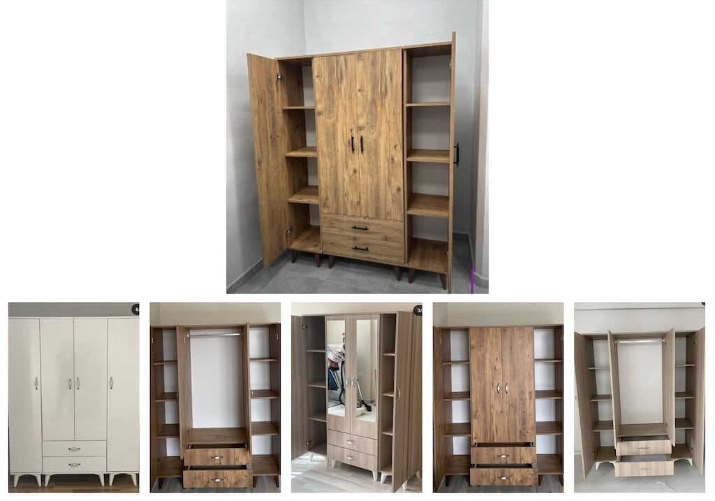 4 kapaklı elbise dolabı lutxqfttgi - 6