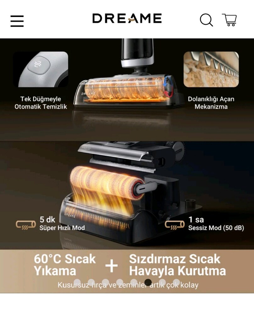 dreame ıslak kuru h14 dual şarjlı süpürge - 8