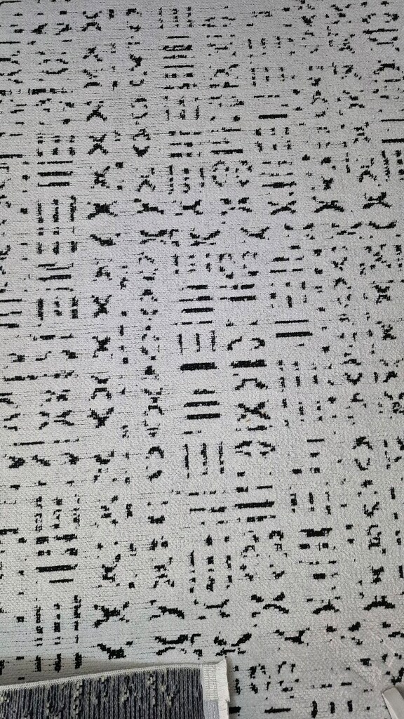 Kilim hali beyaz siyah desenli 5 metre kare - 3